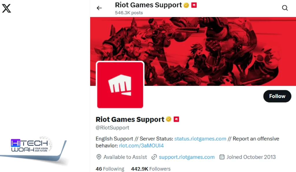 Riot Games Support on Twitter (X)
