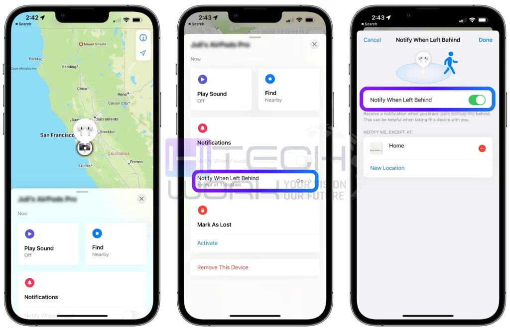 How to Find your Airpod Case Using Notify When Left Behind