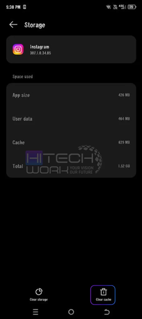 clear cache