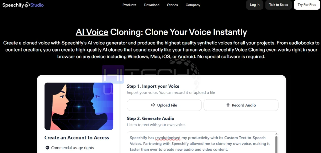Speechify Voice Cloning