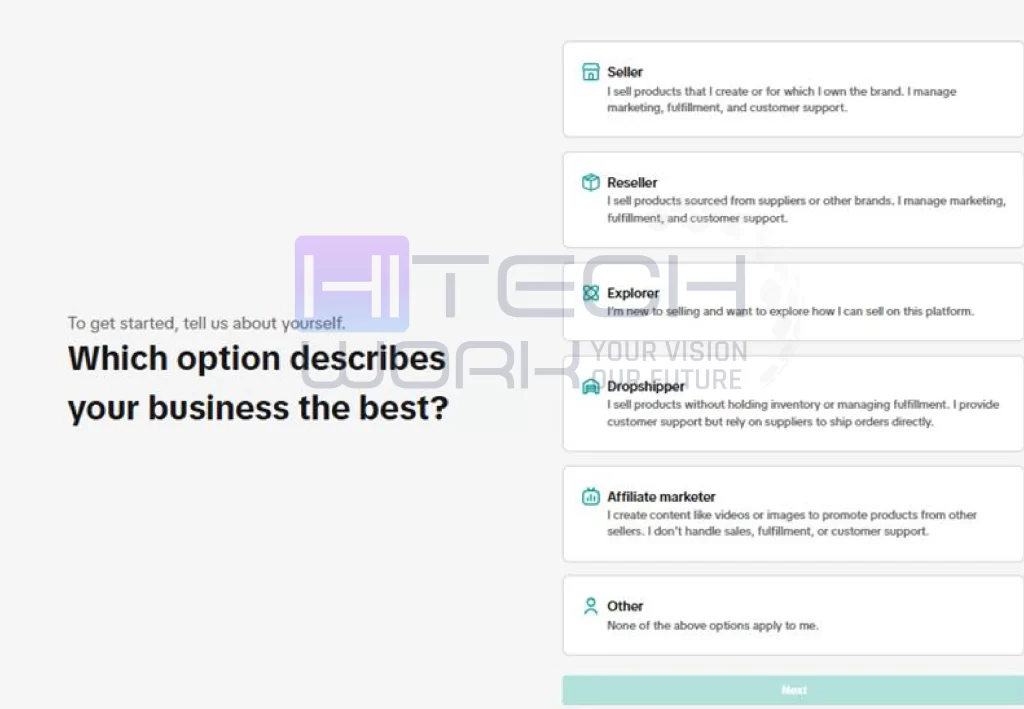 Select the option that describes your business