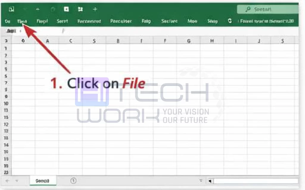 click on File in the top-left corner