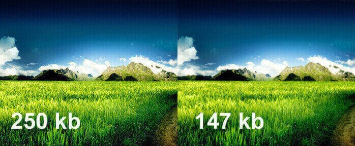 Showing image size