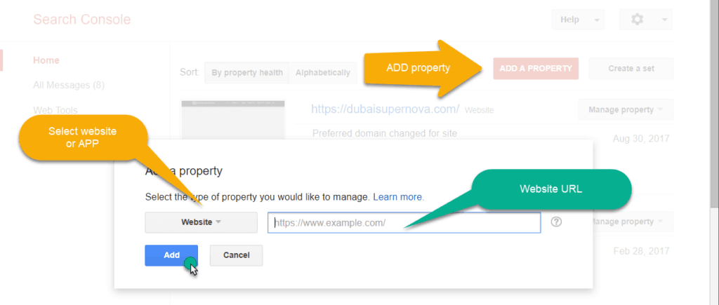 add property in search engine