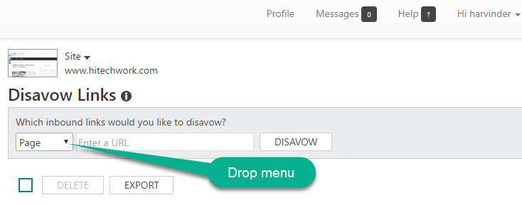 Bing Disavow Tool