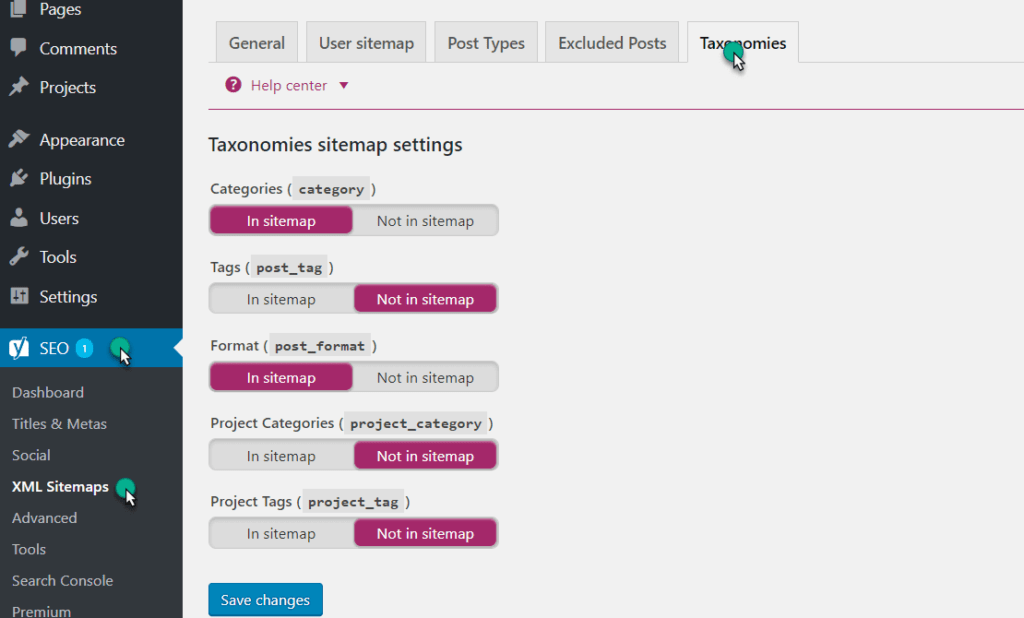 setting the catogery and tag by yoast plugin in wordpress