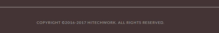 copyright in footer oh hitechwork