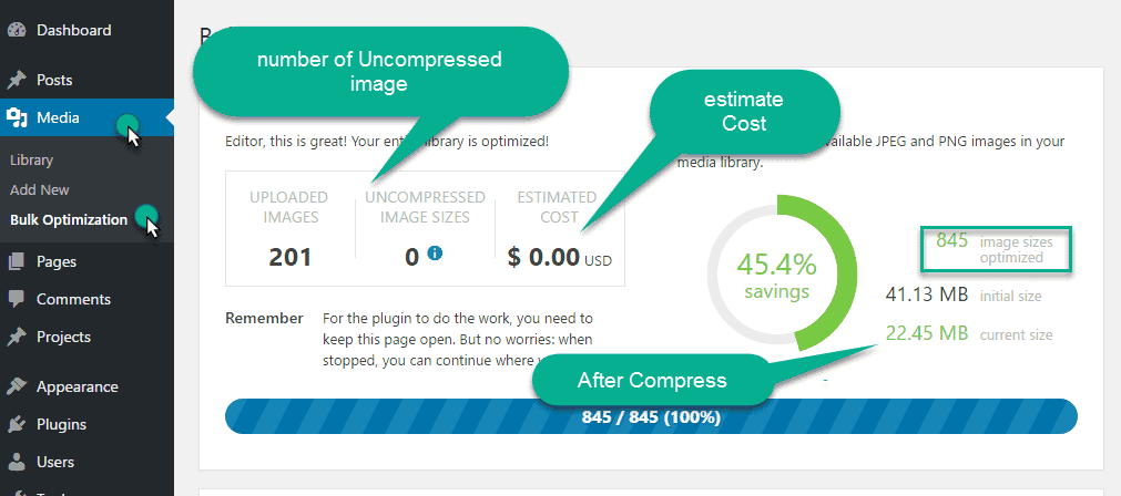 Compress JPEG & PNG images tool reduce the image in wordpress
