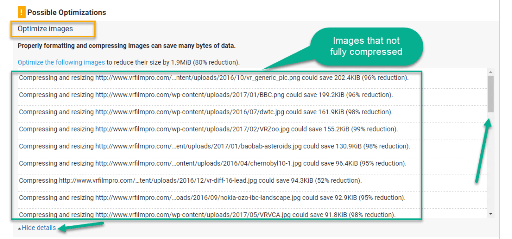 google page speed optimize image