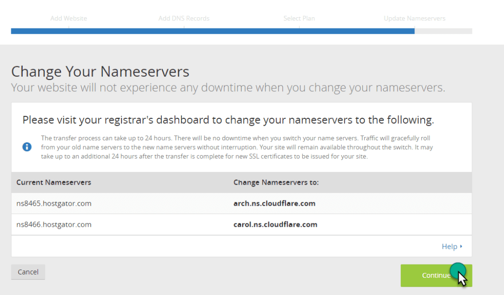 replace older dns with new one