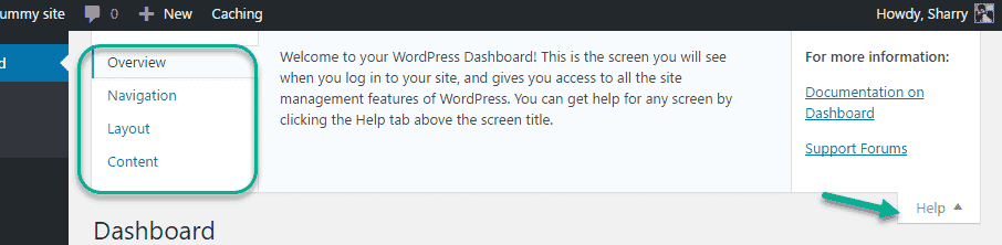 wordpress help option