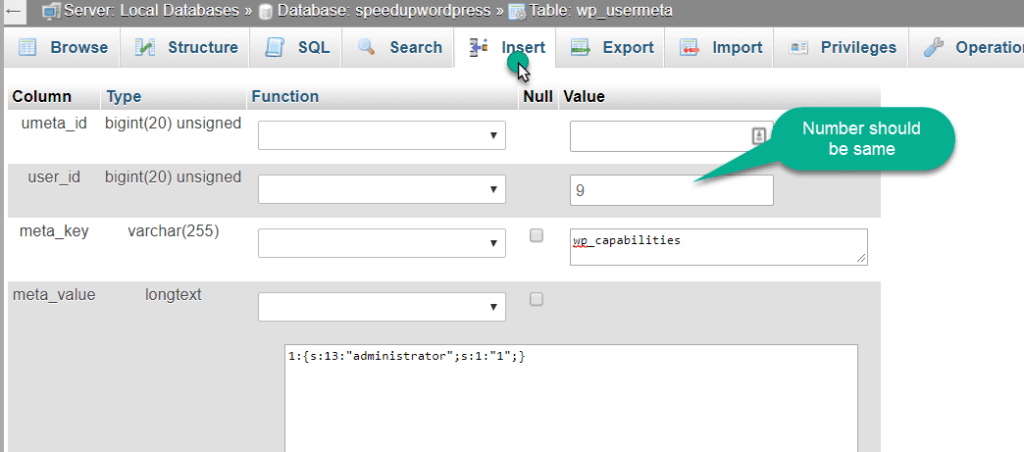 Add entry in database