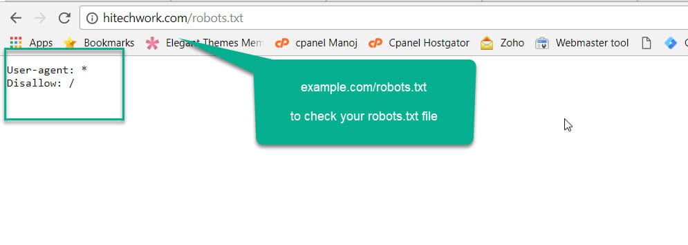 blocked website by robots.txt file