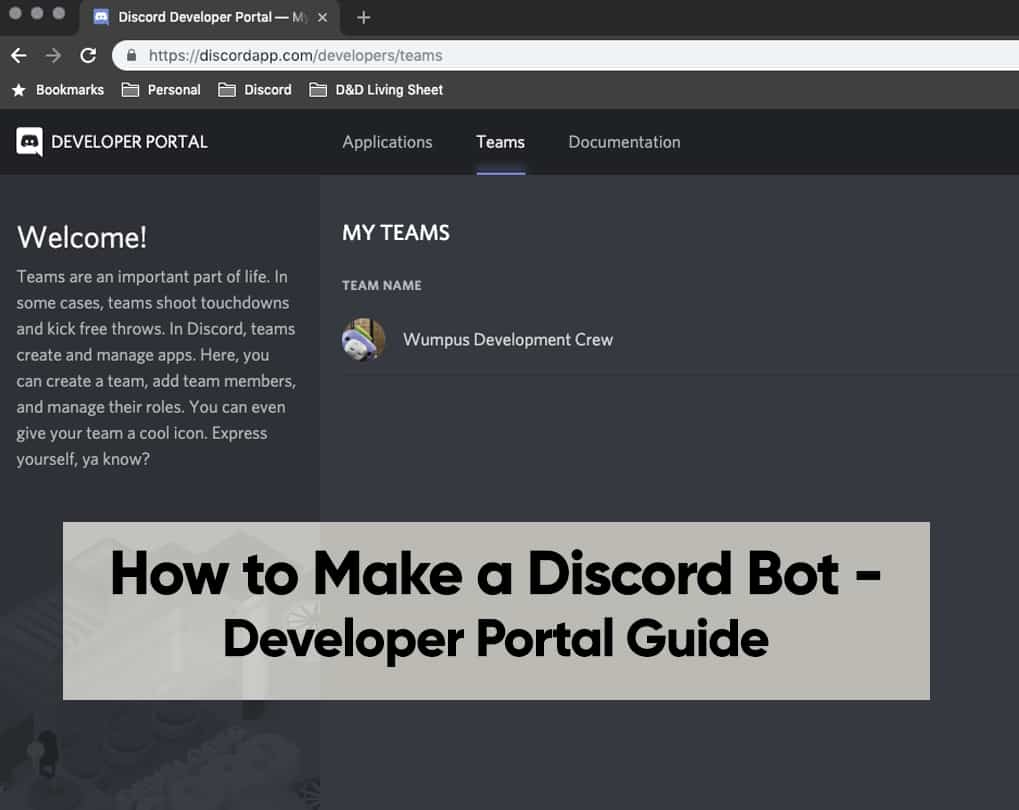how to make a bot on discord