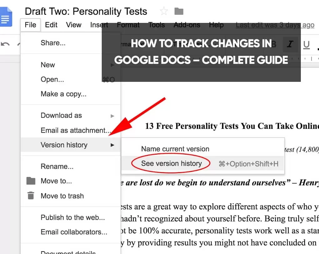 Can You Track Changes In Google Docs