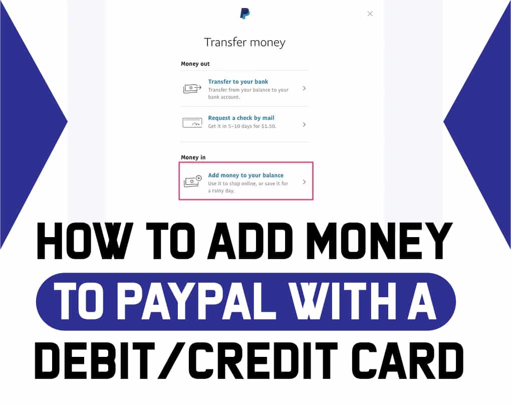 How To Add Money To Paypal Account