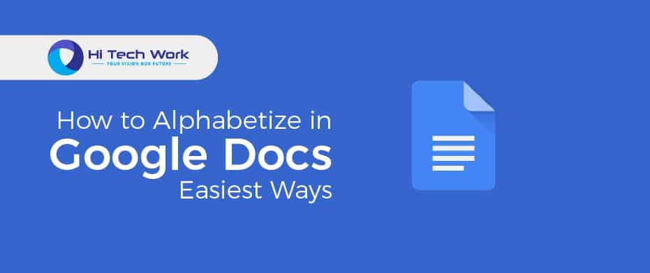 How To Alphabetize In Google Docs