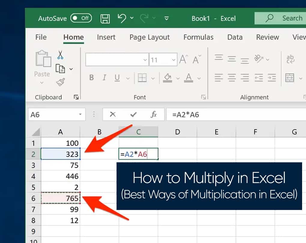 How To Multiply In Excel