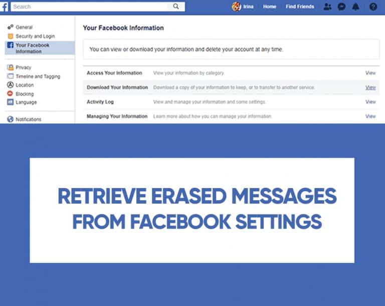 can you recover deleted facebook messages