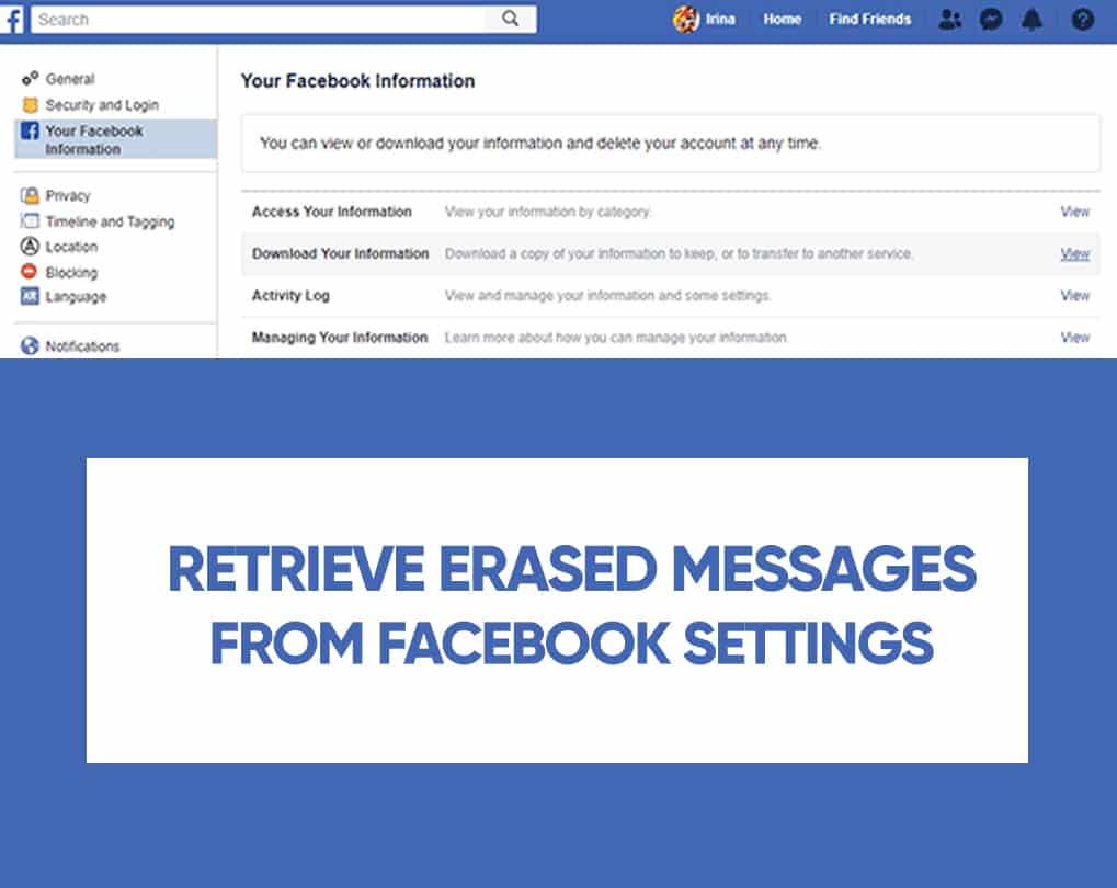 How To Recover Permanently Deleted Messages On Facebook Messenger