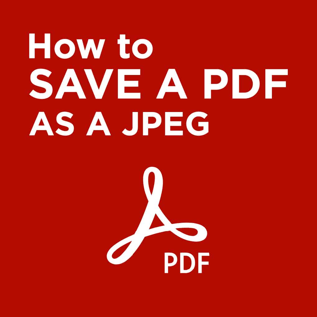 How To Save A Pdf As A Jpeg