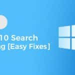Search Bar Not Working Windows 10