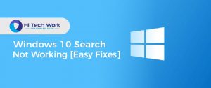 Search Bar Not Working Windows 10
