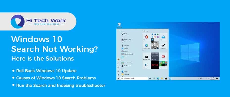 Search Not Working Windows 10