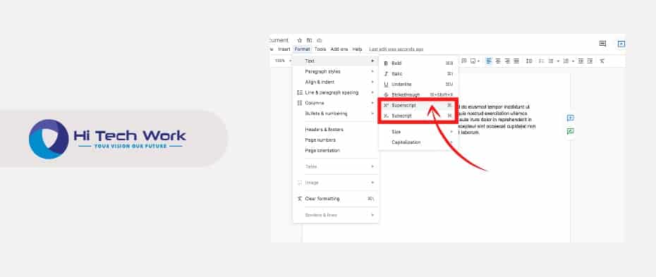 How To Insert Superscript In Google Docs