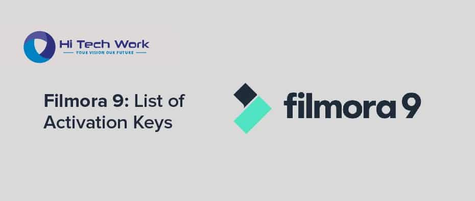 Filmora 9 List of Activation Keys