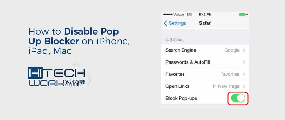 How to disable pop up blocker iphone