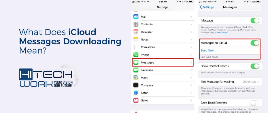 downloading messages from icloud stuck