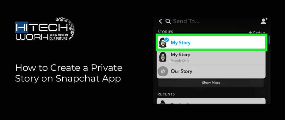 how to create a private story link on snapchat