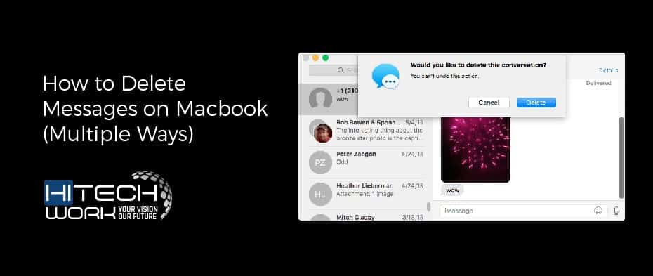 how to delete messages on MacBook