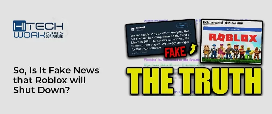 Fake News that Roblox will Shut Down