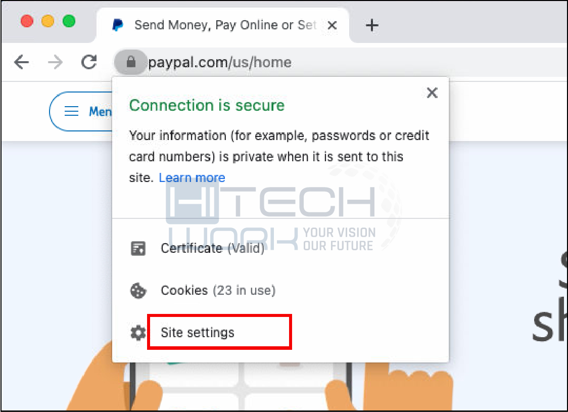 Select Site Settings