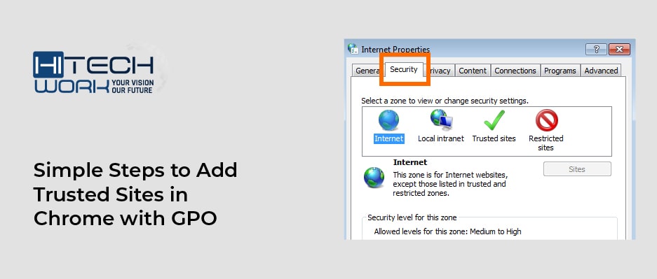 how to add trusted sites in chrome