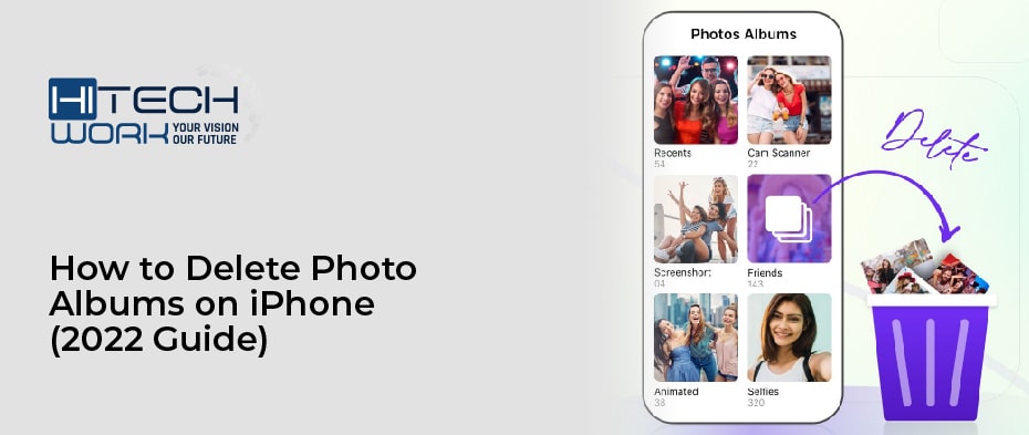 how to delete photo albums on iphone
