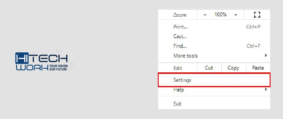 tap on the settings