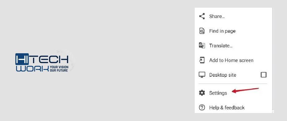 top-right corner of the screen to open the settings.
