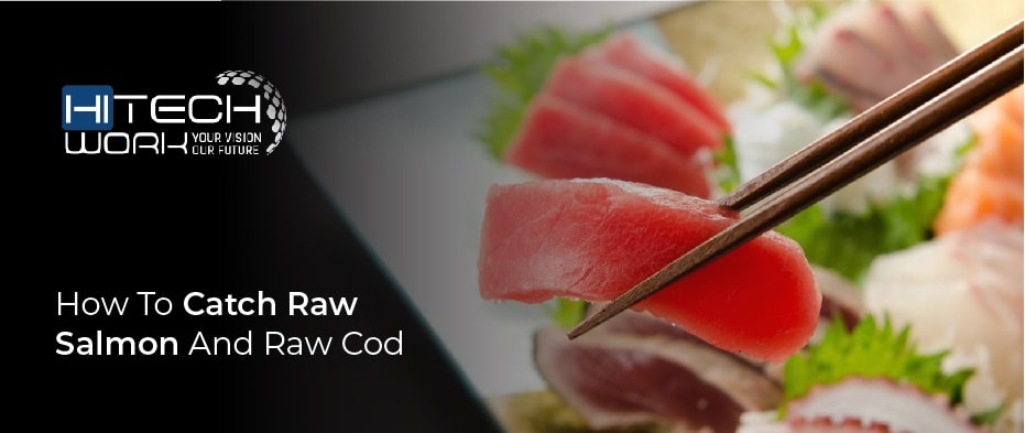 Catch Raw Salmon And Raw Cod
