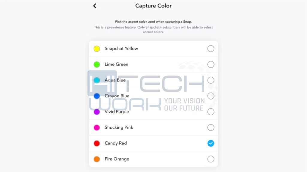 Snapchat premium camera color borders