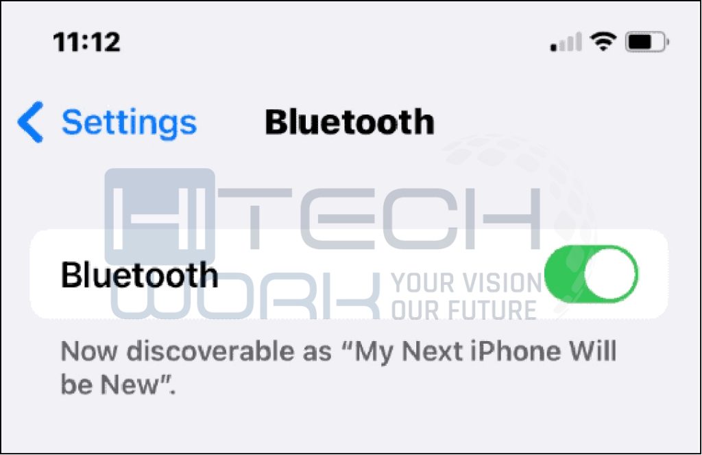 Step 2 - Enable Bluetooth in your iPhone