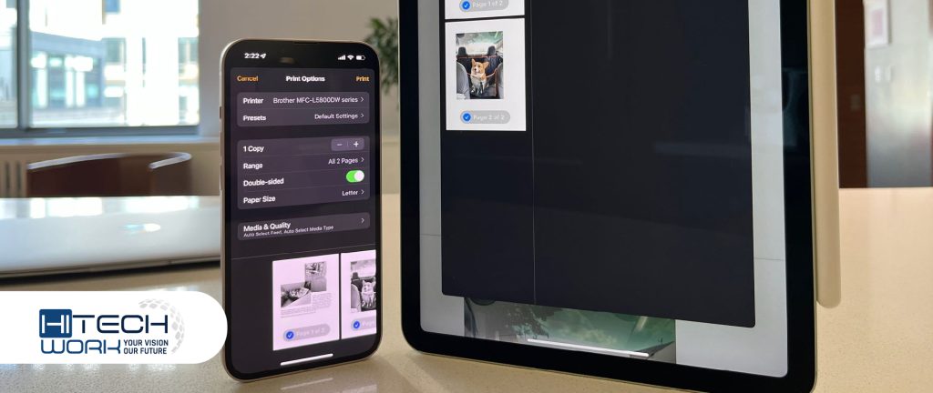 how to change printing size on iphone