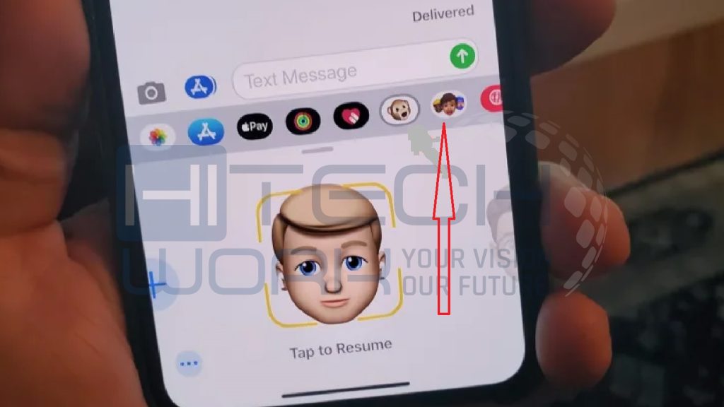 Step 4 - Tap Memoji Button