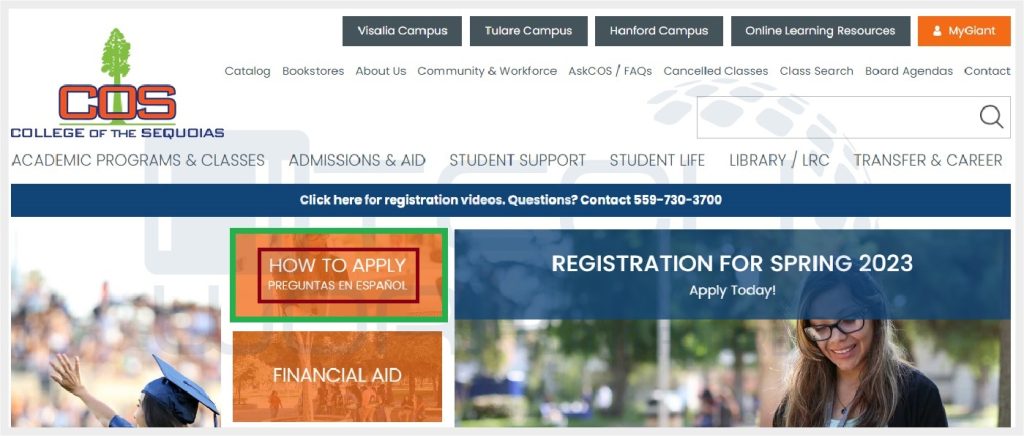 Step 1: Visit COS & click Apply to create free edu email