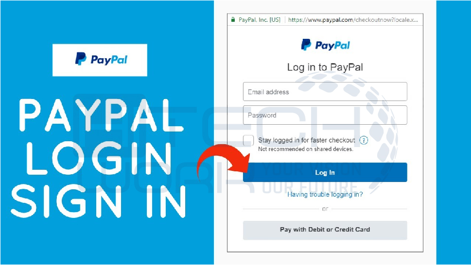 sign in with your PayPal username and password on iPhone