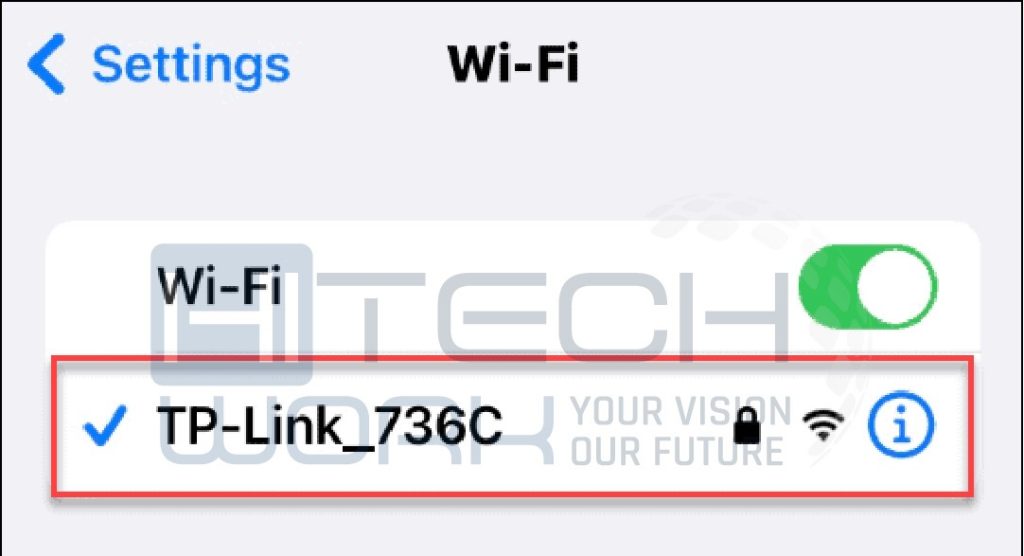 Step 7: your iPhone wifi has been connected