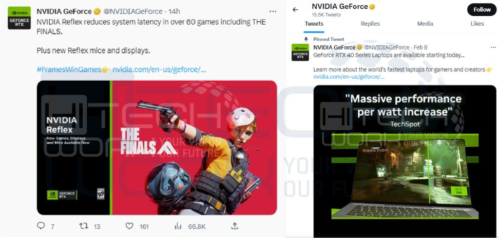  NVIDIA GeForce Twitter account latest news 2023