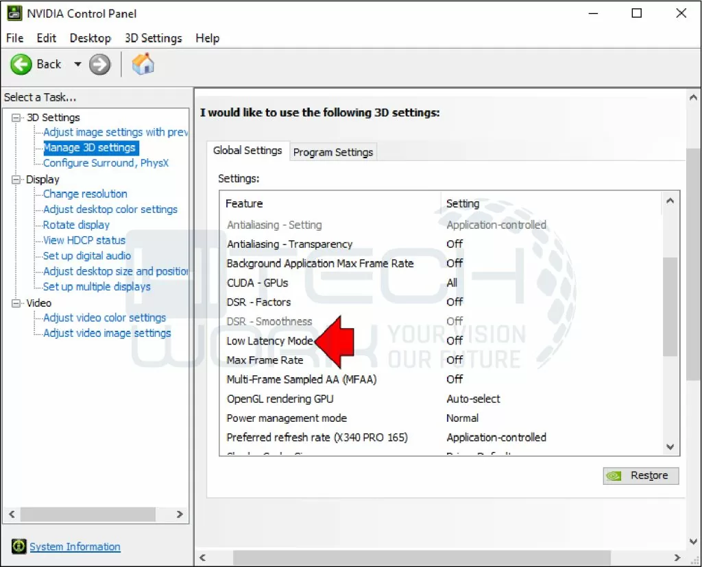 Step 6: Choose low latency mode